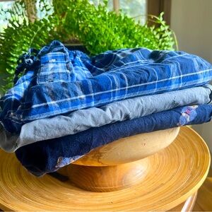 Ralph Lauren Men's Blue and Gray Plaid Shirt